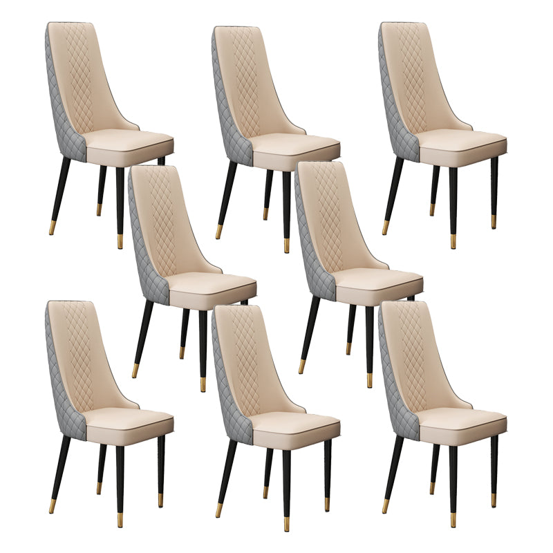 Fabric Dining Side Chair Modern Parsons Armless Chair for Kitchen Use