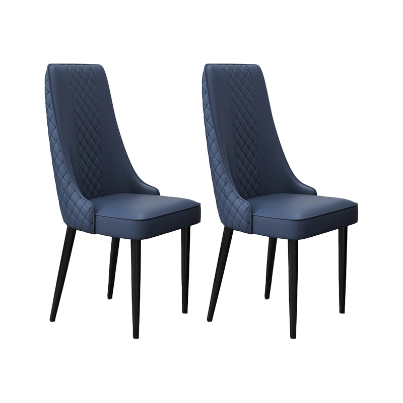 Fabric Dining Side Chair Modern Parsons Armless Chair for Kitchen Use