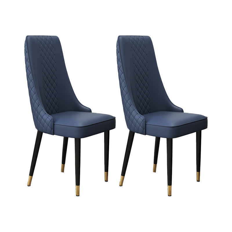 Fabric Dining Side Chair Modern Parsons Armless Chair for Kitchen Use