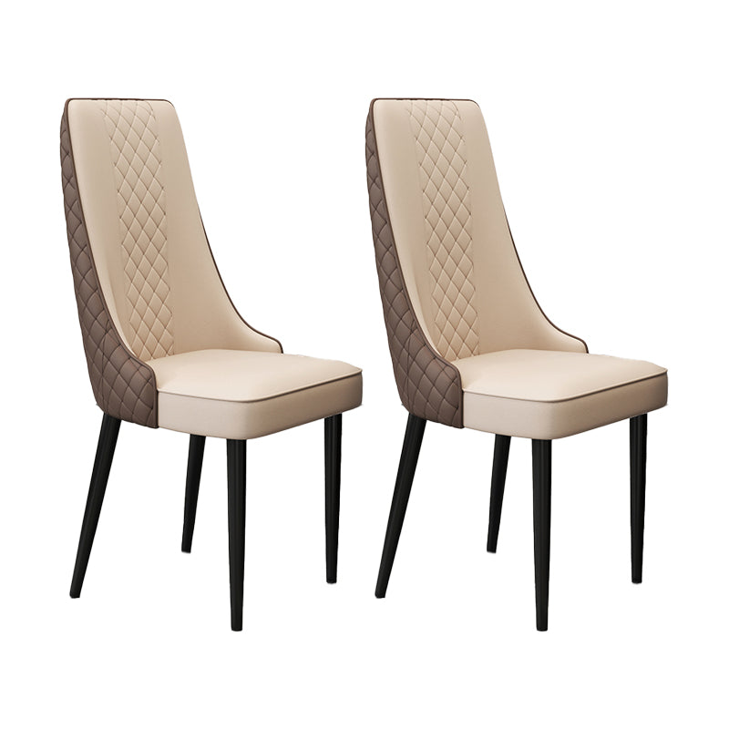 Fabric Dining Side Chair Modern Parsons Armless Chair for Kitchen Use