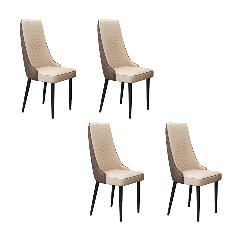 Fabric Dining Side Chair Modern Parsons Armless Chair for Kitchen Use