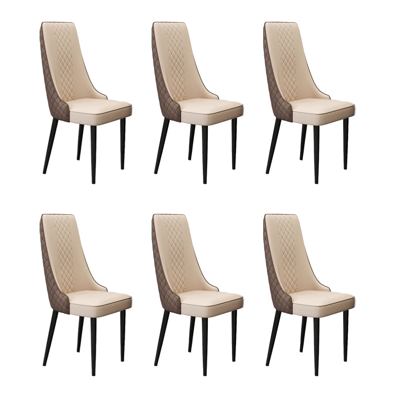 Fabric Dining Side Chair Modern Parsons Armless Chair for Kitchen Use