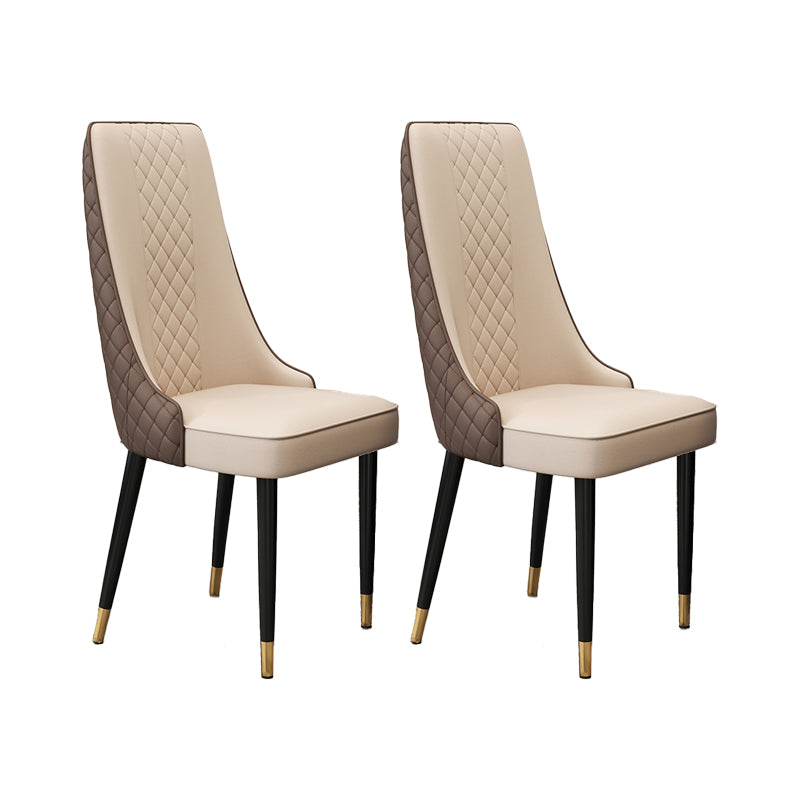 Fabric Dining Side Chair Modern Parsons Armless Chair for Kitchen Use