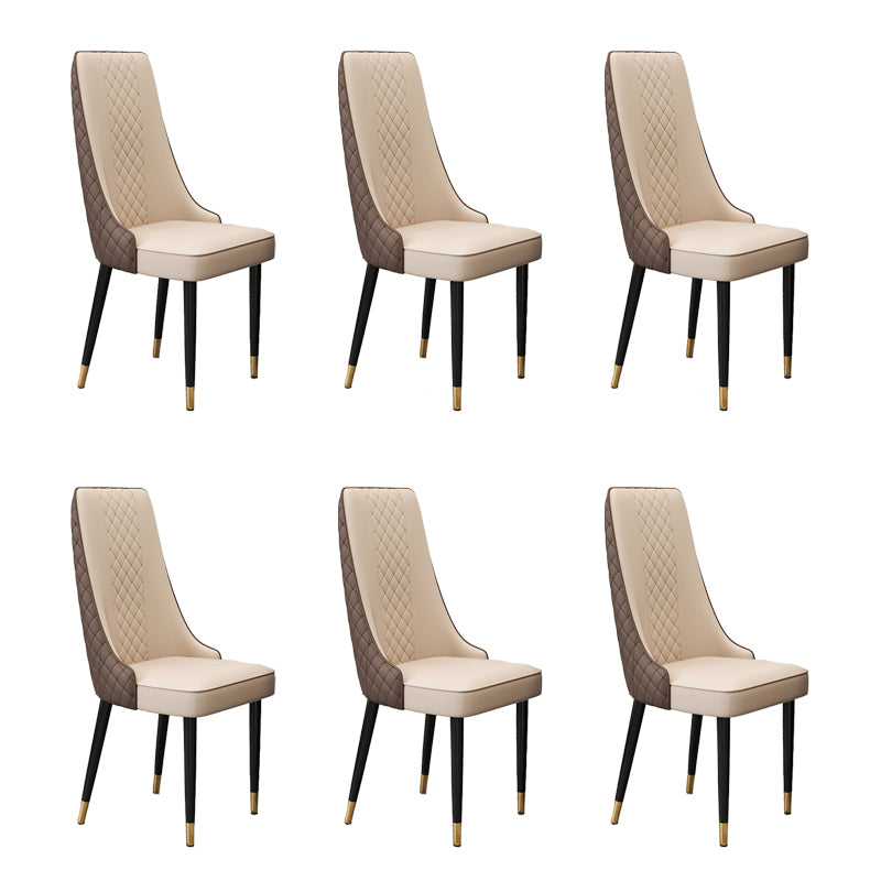 Fabric Dining Side Chair Modern Parsons Armless Chair for Kitchen Use