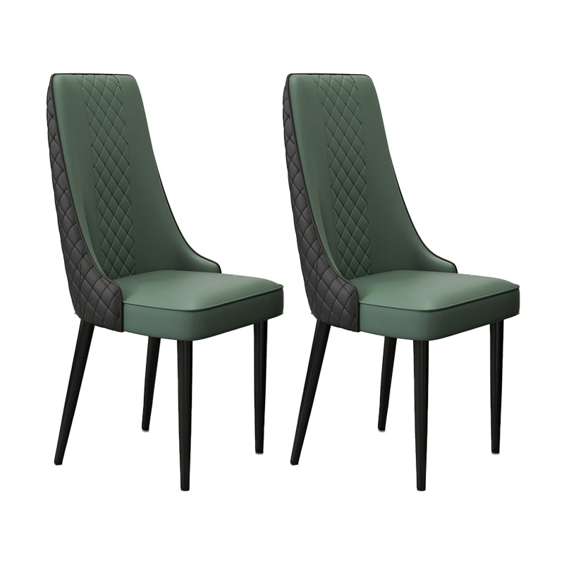 Fabric Dining Side Chair Modern Parsons Armless Chair for Kitchen Use