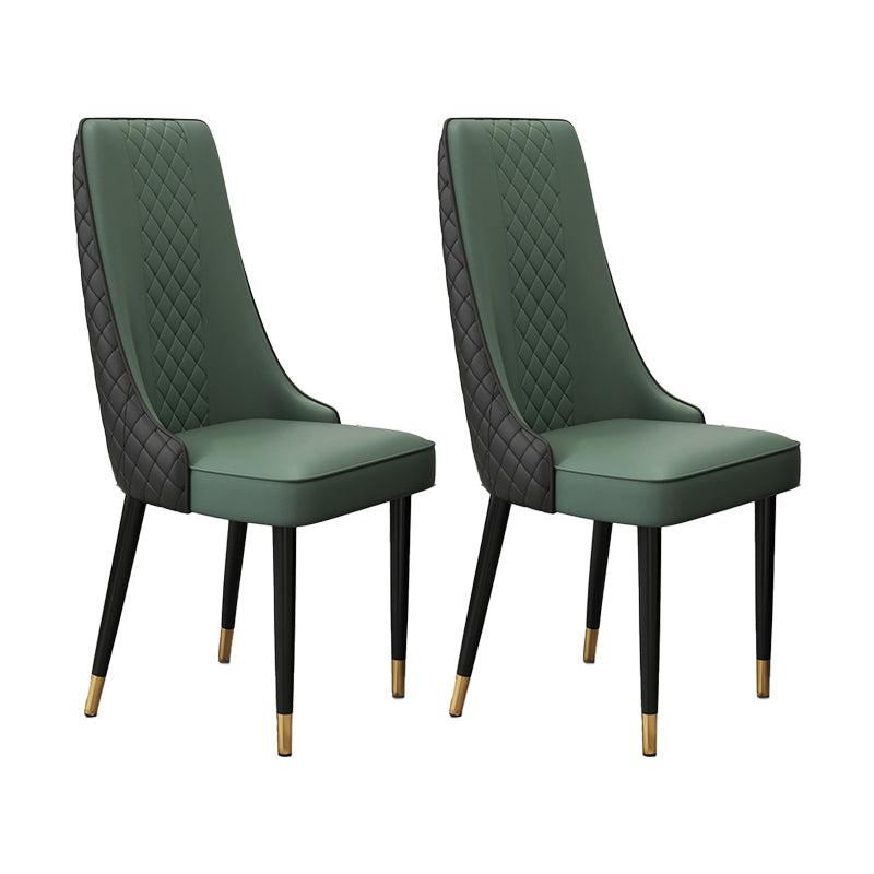 Fabric Dining Side Chair Modern Parsons Armless Chair for Kitchen Use