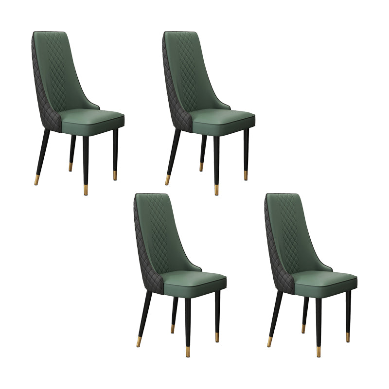 Fabric Dining Side Chair Modern Parsons Armless Chair for Kitchen Use