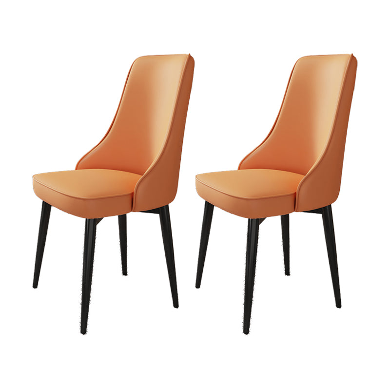 Fabric Dining Chair Modern Parsons Armless Chair for Dining Room