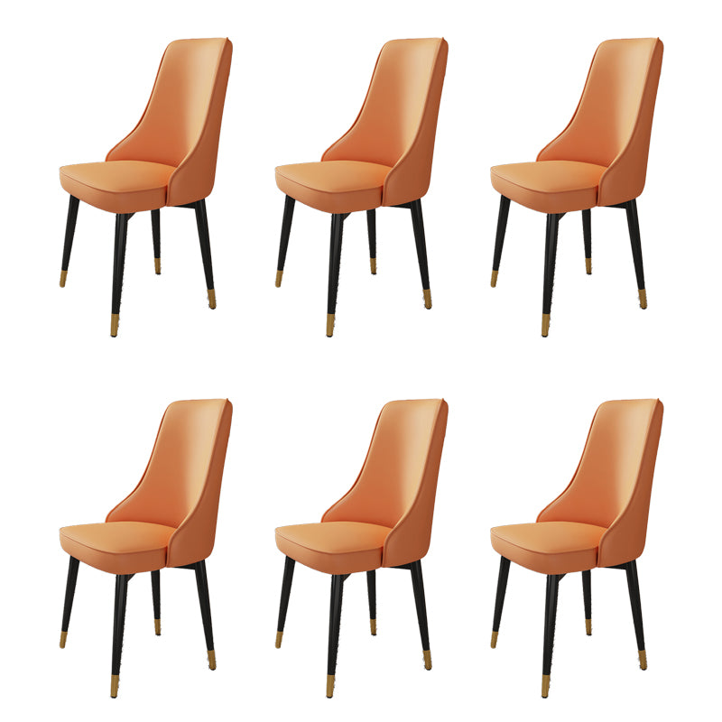 Fabric Dining Chair Modern Parsons Armless Chair for Dining Room