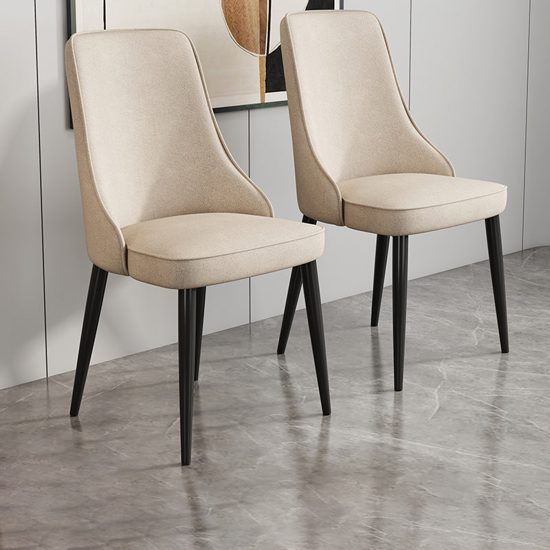 Fabric Dining Side Chair Modern Parsons Armless Chair for Dining Room