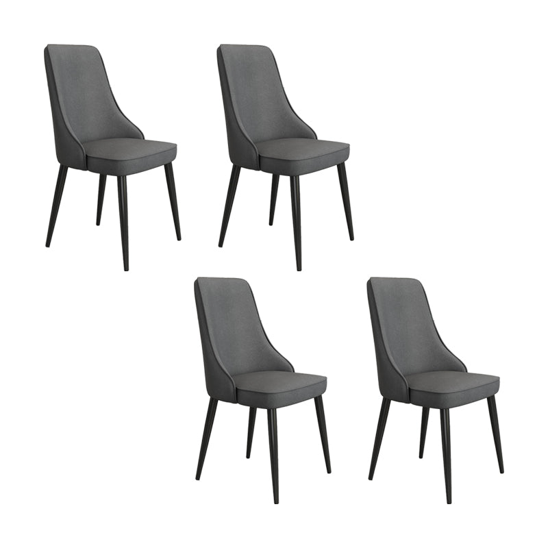Fabric Dining Side Chair Modern Parsons Armless Chair for Dining Room