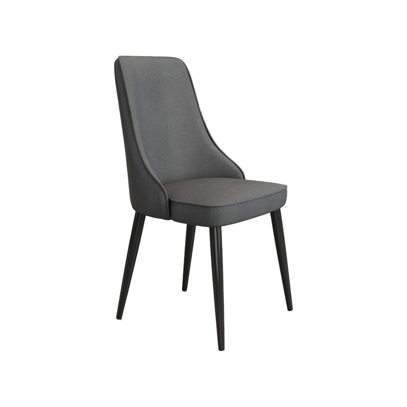 Fabric Dining Side Chair Modern Parsons Armless Chair for Dining Room
