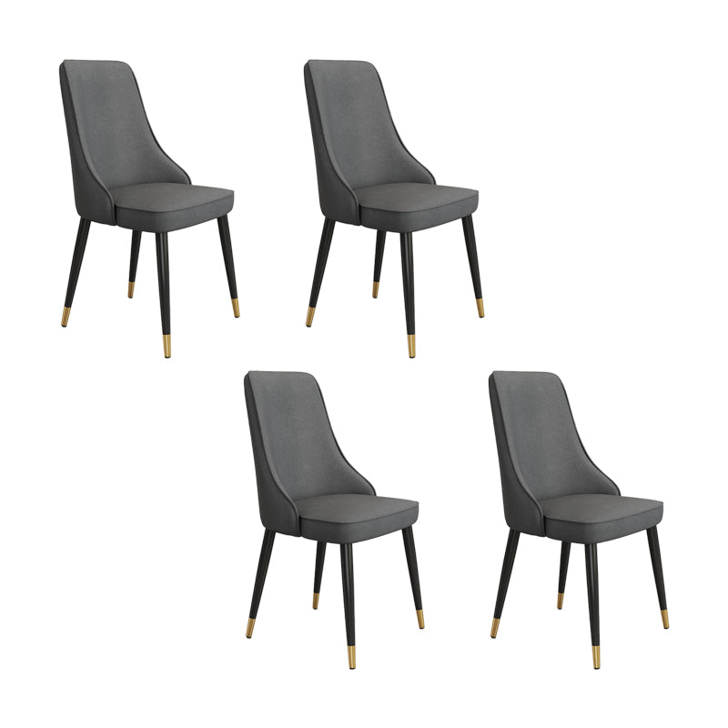Fabric Dining Side Chair Modern Parsons Armless Chair for Dining Room