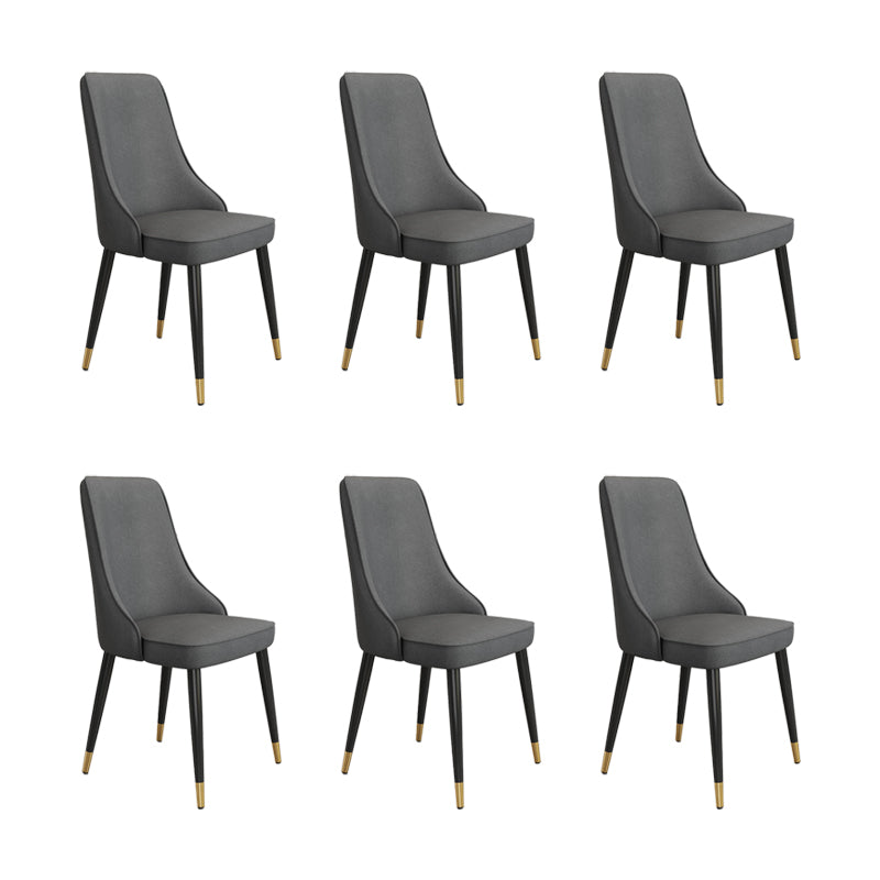 Fabric Dining Side Chair Modern Parsons Armless Chair for Dining Room