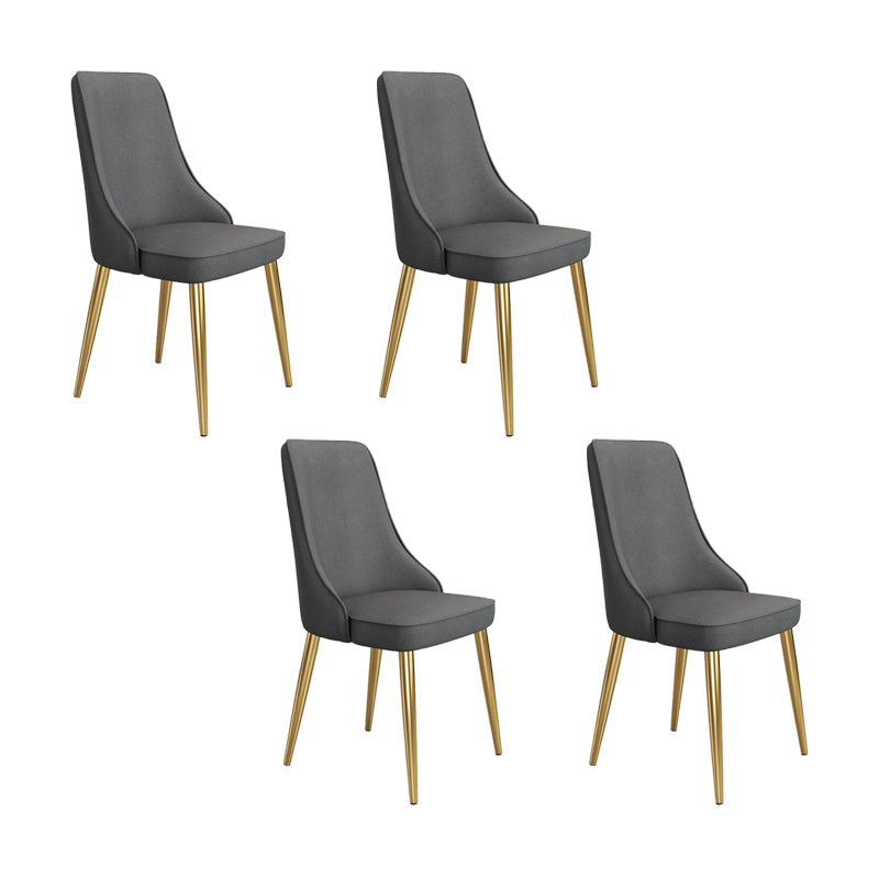 Fabric Dining Side Chair Modern Parsons Armless Chair for Dining Room