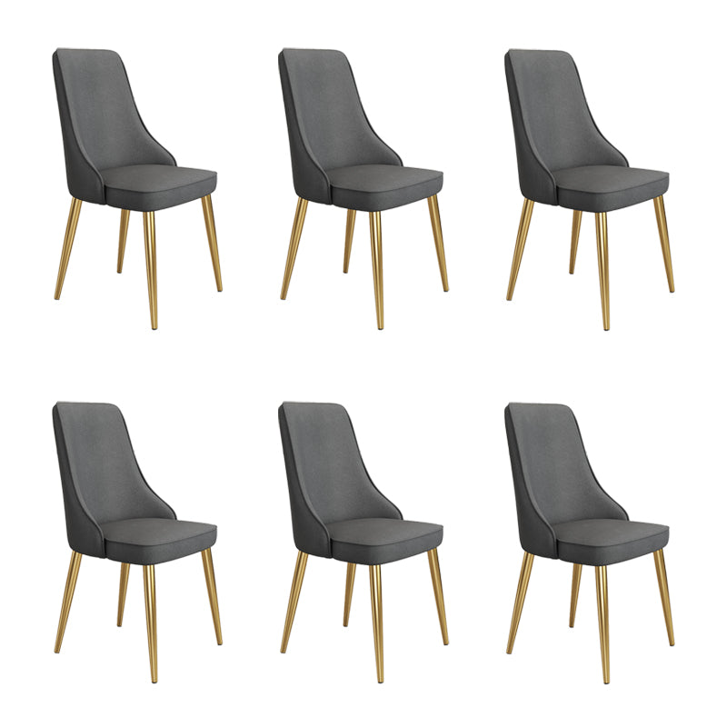 Fabric Dining Side Chair Modern Parsons Armless Chair for Dining Room