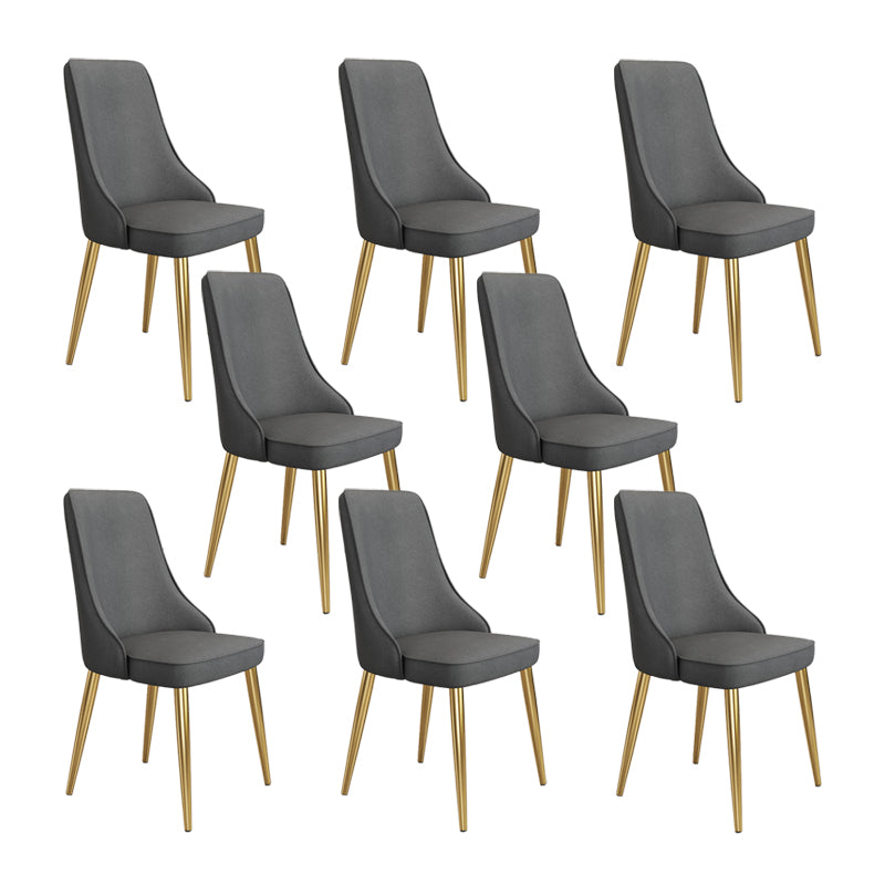 Fabric Dining Side Chair Modern Parsons Armless Chair for Dining Room