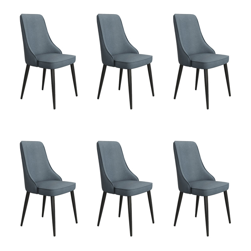 Fabric Dining Side Chair Modern Parsons Armless Chair for Dining Room