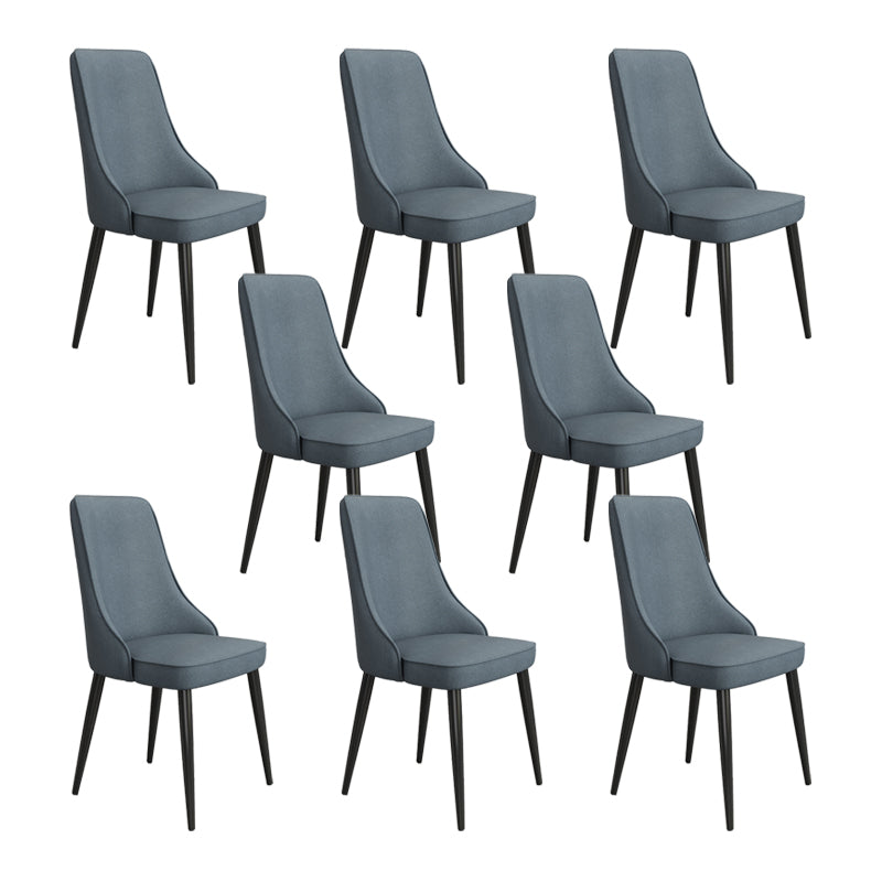 Fabric Dining Side Chair Modern Parsons Armless Chair for Dining Room