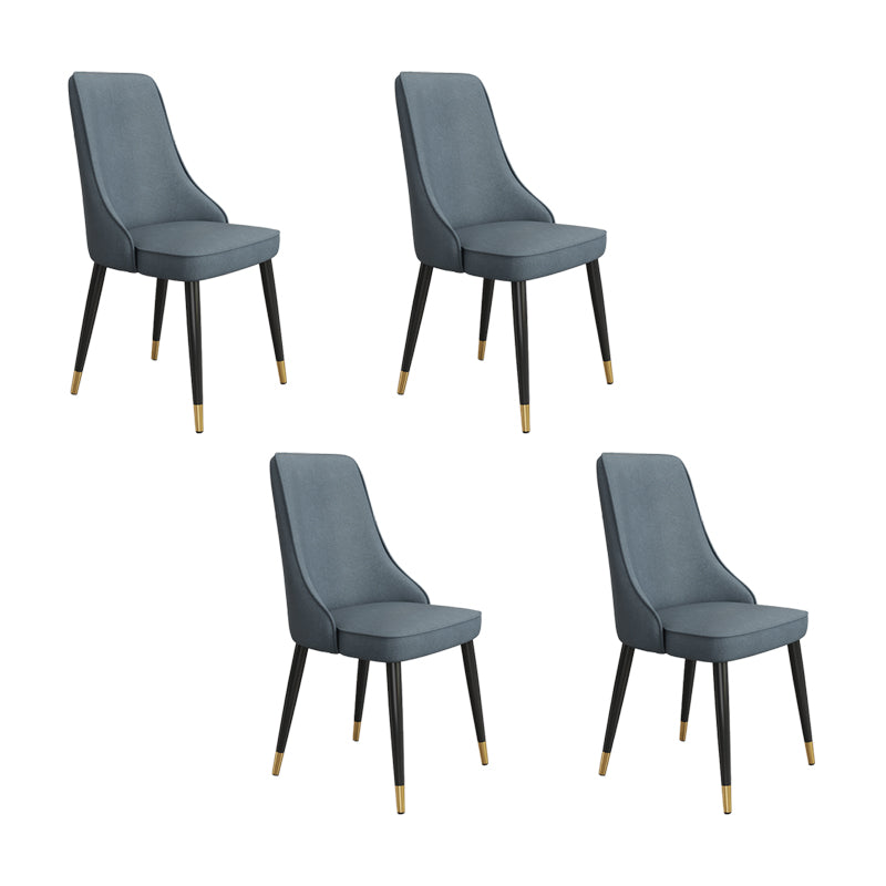 Fabric Dining Side Chair Modern Parsons Armless Chair for Dining Room