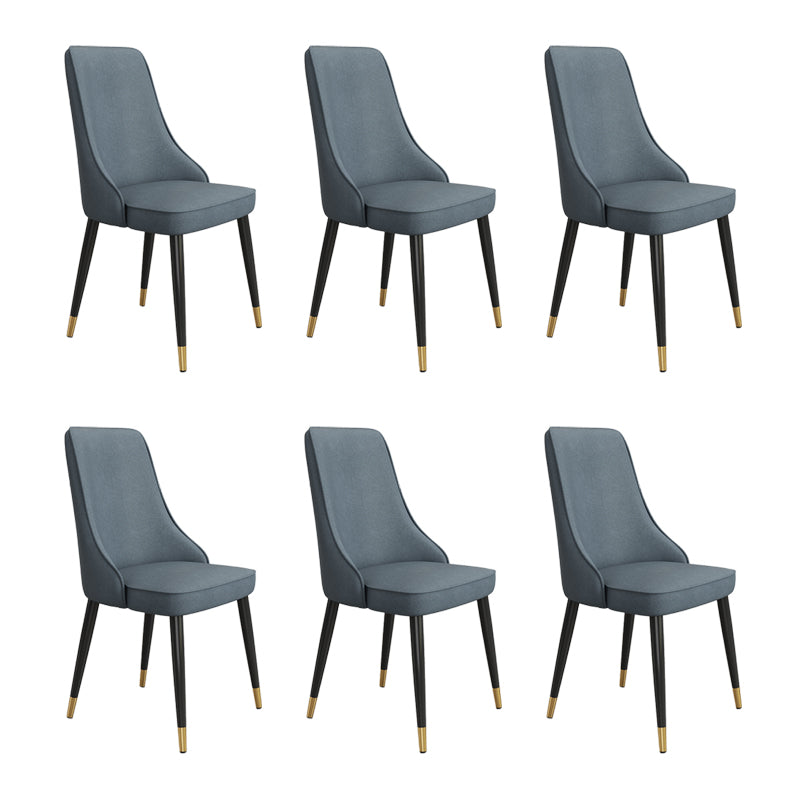 Fabric Dining Side Chair Modern Parsons Armless Chair for Dining Room
