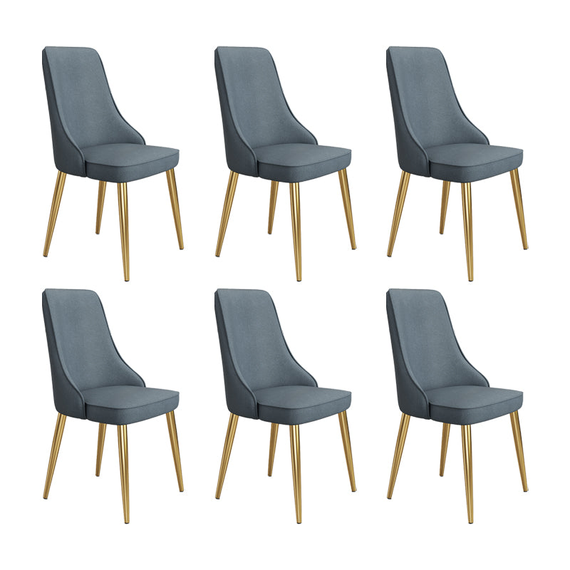 Fabric Dining Side Chair Modern Parsons Armless Chair for Dining Room