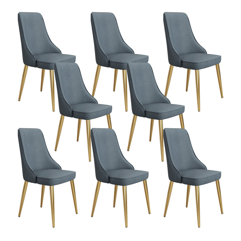 Fabric Dining Side Chair Modern Parsons Armless Chair for Dining Room