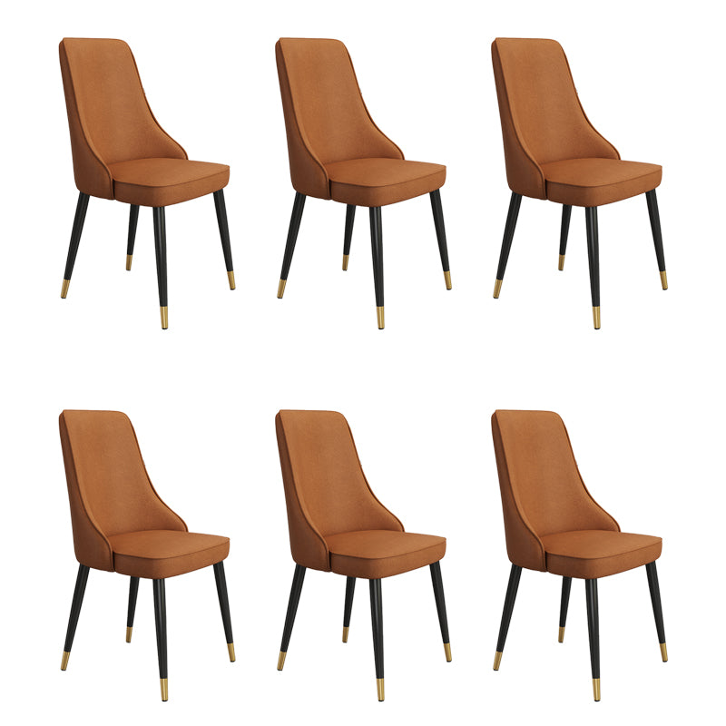 Fabric Dining Side Chair Modern Parsons Armless Chair for Dining Room
