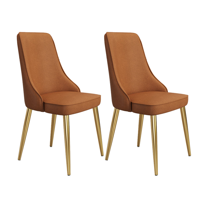 Fabric Dining Side Chair Modern Parsons Armless Chair for Dining Room