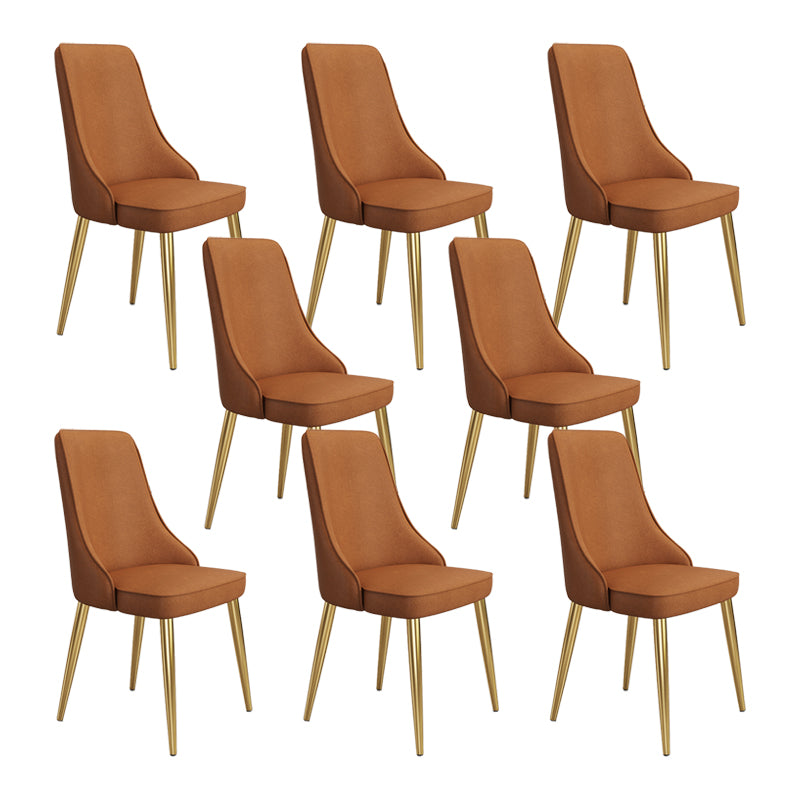 Fabric Dining Side Chair Modern Parsons Armless Chair for Dining Room
