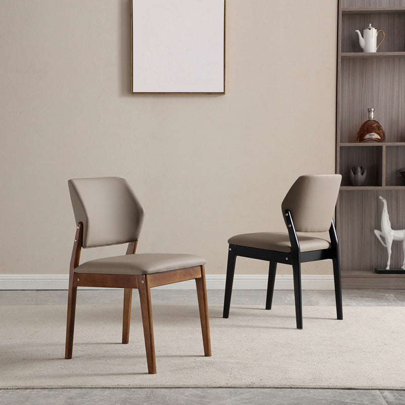Upholstered Kitchen Side Chair Modern Style Open Back Armless Chair
