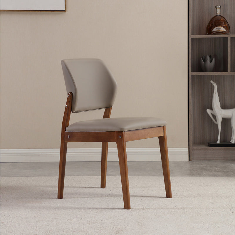 Upholstered Kitchen Side Chair Modern Style Open Back Armless Chair