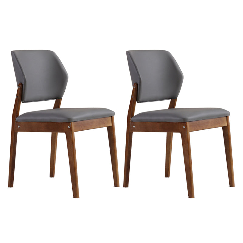 Upholstered Kitchen Side Chair Modern Style Open Back Armless Chair