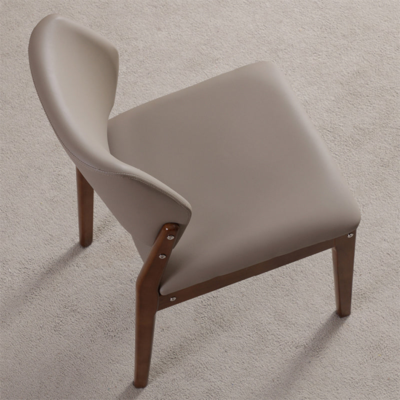 Upholstered Kitchen Side Chair Modern Style Open Back Armless Chair