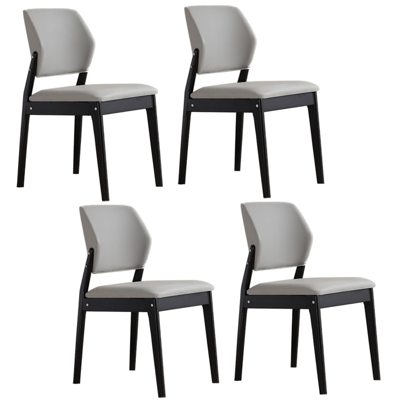 Upholstered Kitchen Side Chair Modern Style Open Back Armless Chair