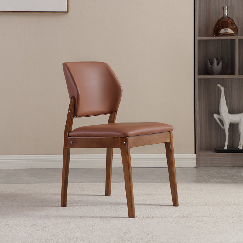 Upholstered Kitchen Side Chair Modern Style Open Back Armless Chair