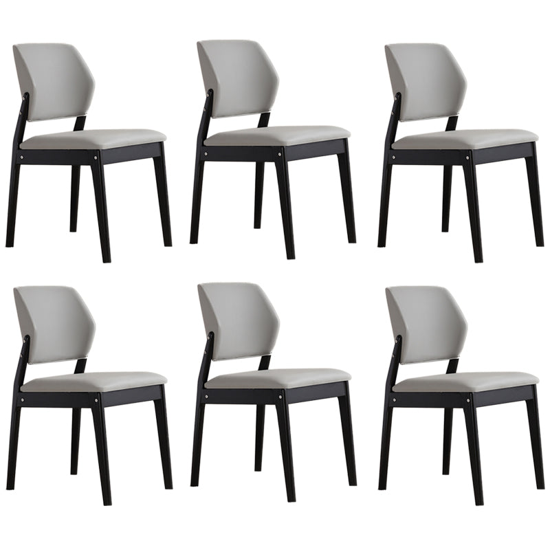 Upholstered Kitchen Side Chair Modern Style Open Back Armless Chair