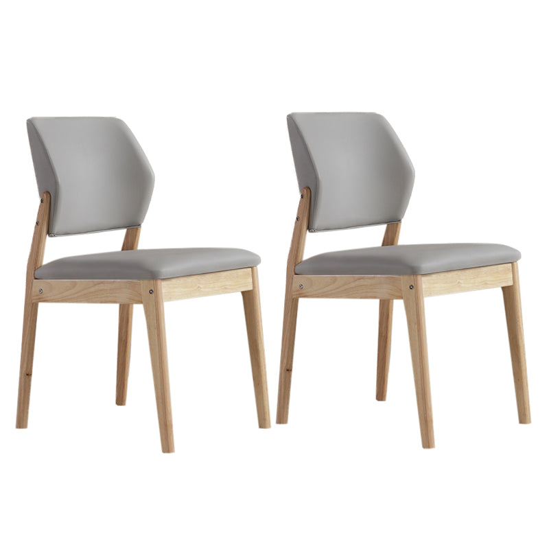 Upholstered Kitchen Side Chair Modern Style Open Back Armless Chair