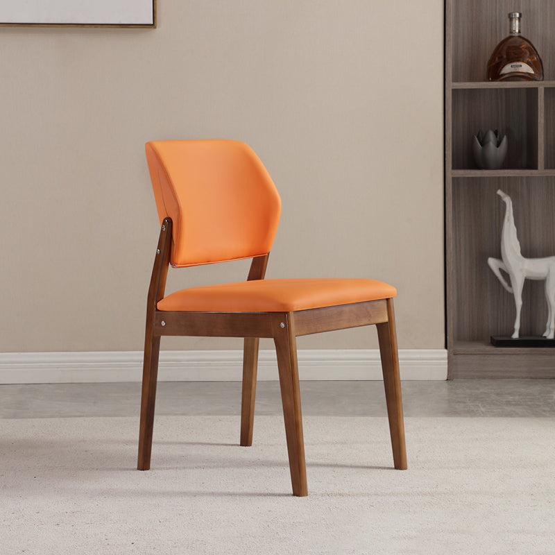 Upholstered Kitchen Side Chair Modern Style Open Back Armless Chair