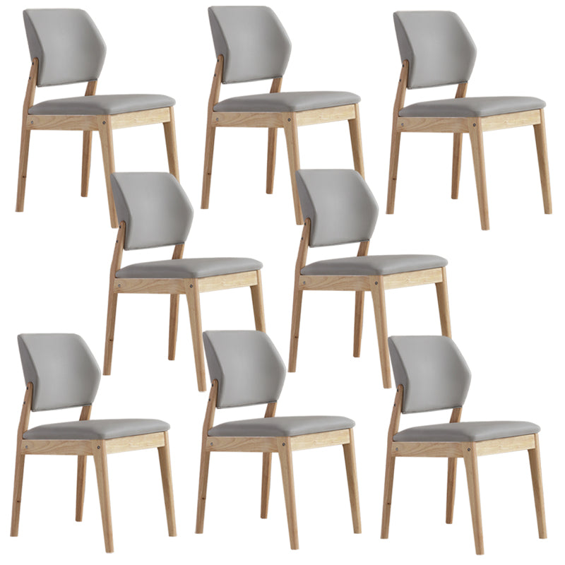 Upholstered Kitchen Side Chair Modern Style Open Back Armless Chair