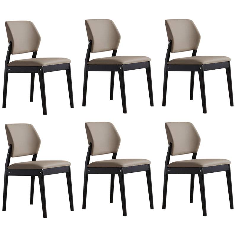 Upholstered Kitchen Side Chair Modern Style Open Back Armless Chair