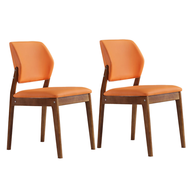 Upholstered Kitchen Side Chair Modern Style Open Back Armless Chair