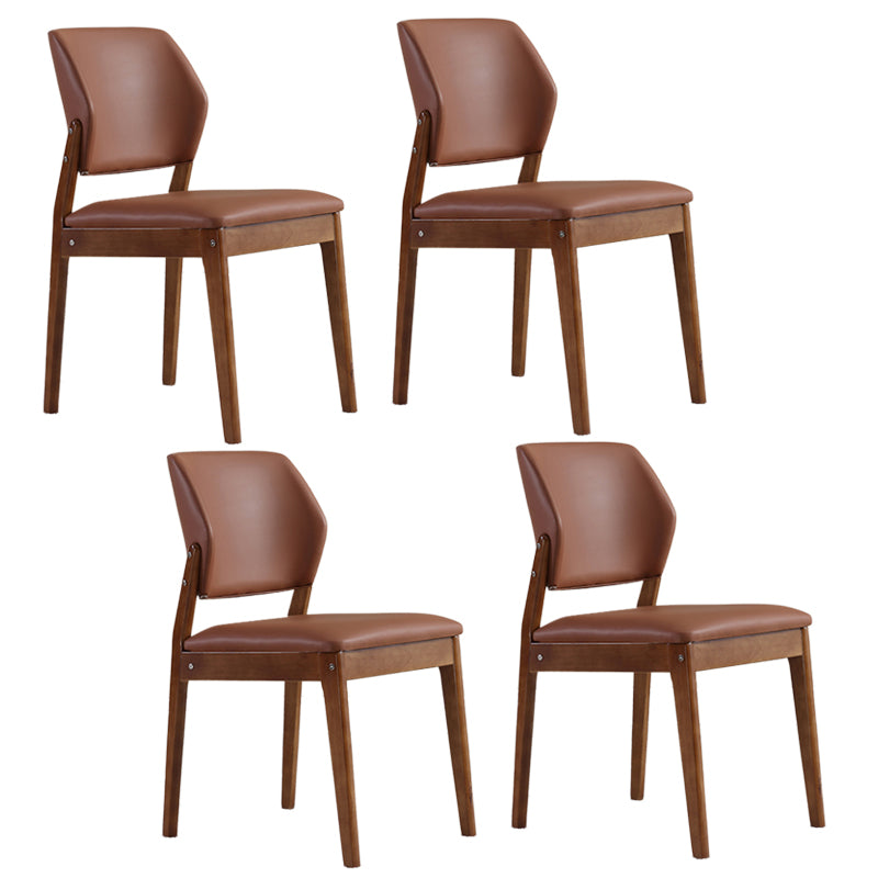 Upholstered Kitchen Side Chair Modern Style Open Back Armless Chair