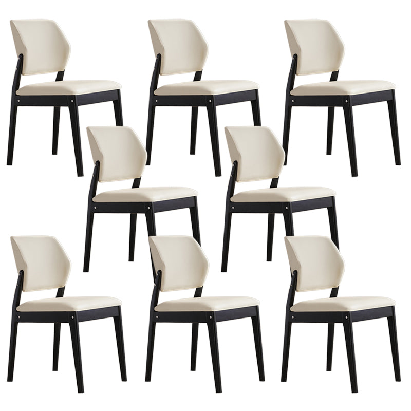 Upholstered Kitchen Side Chair Modern Style Open Back Armless Chair