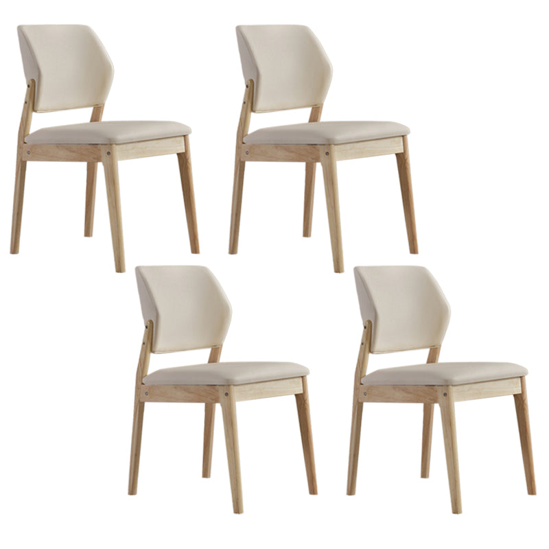 Upholstered Kitchen Side Chair Modern Style Open Back Armless Chair