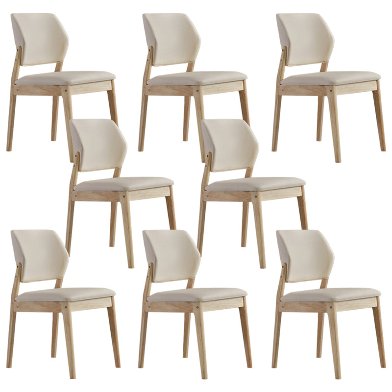 Upholstered Kitchen Side Chair Modern Style Open Back Armless Chair