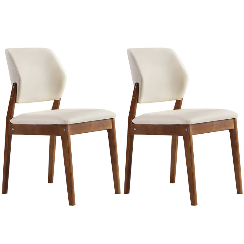 Upholstered Kitchen Side Chair Modern Style Open Back Armless Chair