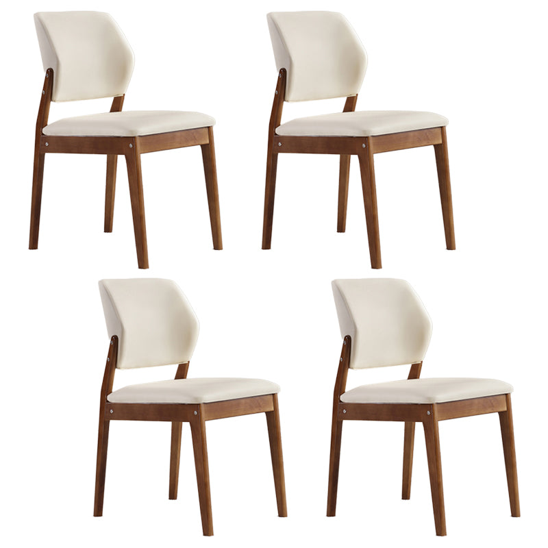 Upholstered Kitchen Side Chair Modern Style Open Back Armless Chair