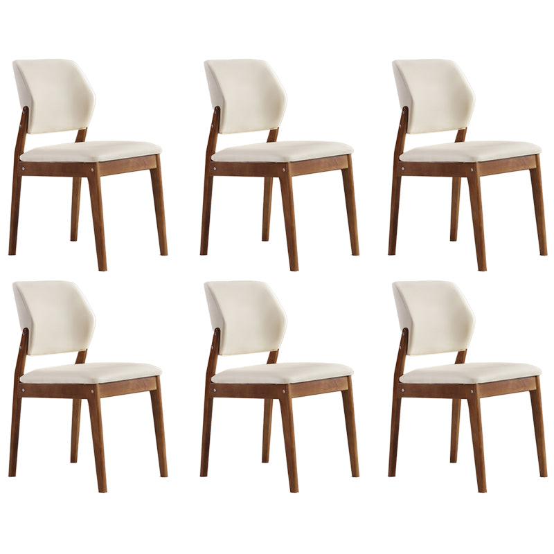 Upholstered Kitchen Side Chair Modern Style Open Back Armless Chair