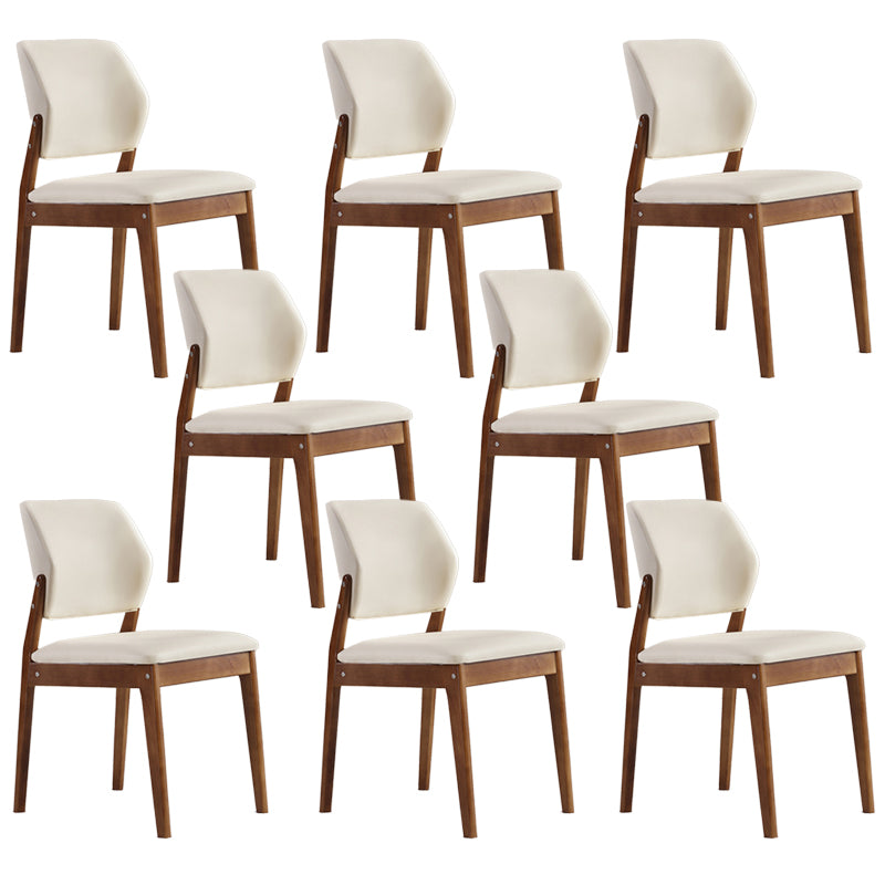 Upholstered Kitchen Side Chair Modern Style Open Back Armless Chair